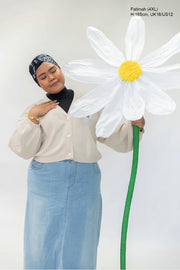 Creme Hoodie Daisy Crop Cardigan