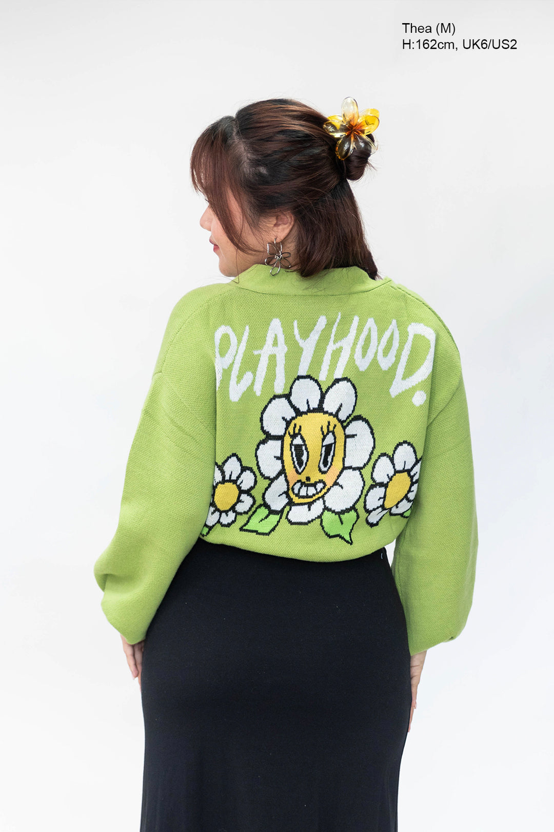 Green Hoodie Daisy Crop Cardigan – Playhood