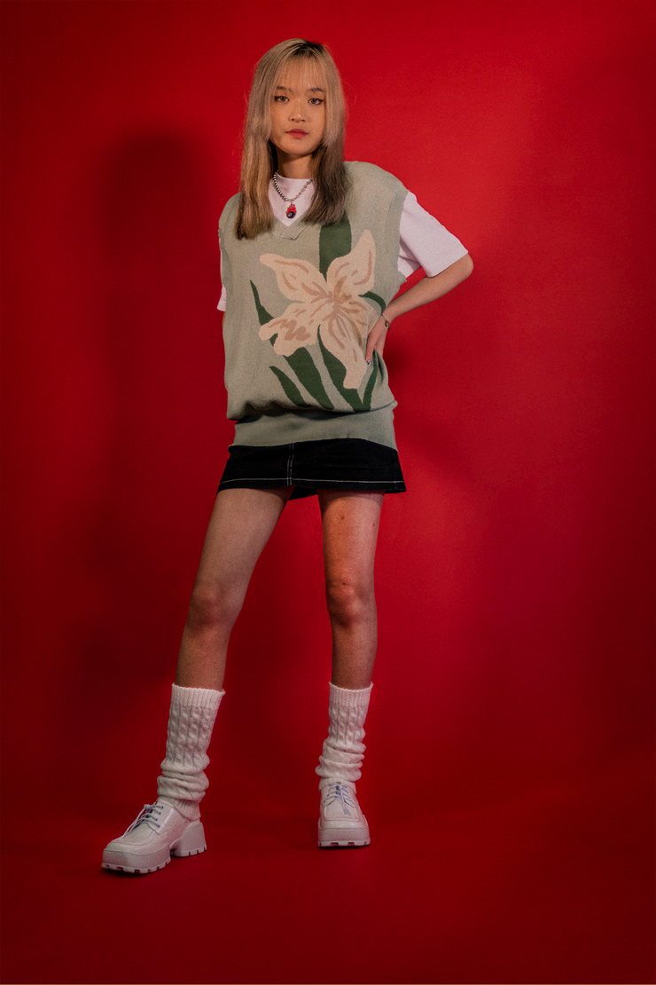 Apple Green Lily Knit Vest