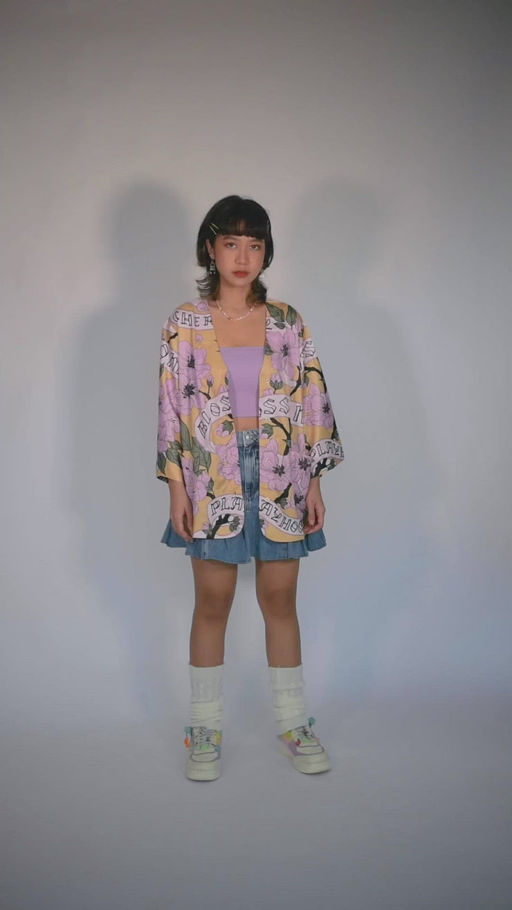 Sunny Cherry Blossom Kimono