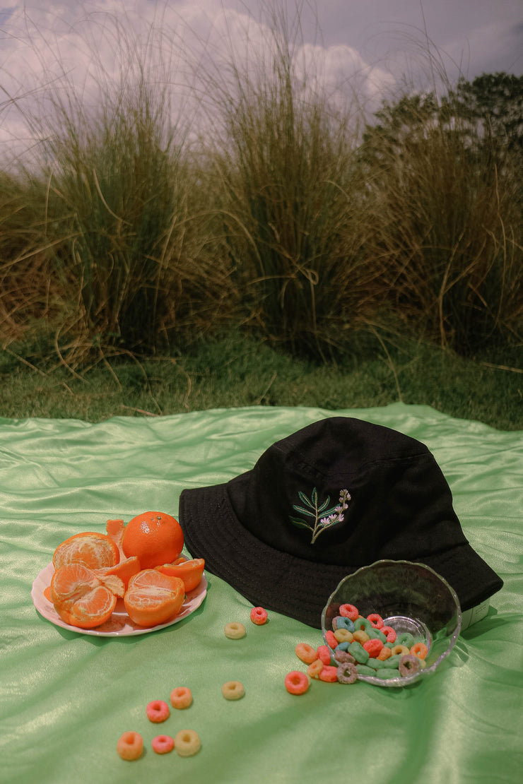 Navy Botanical Bucket Hat