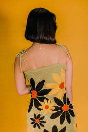 Sunflower Bloom Knit Tube Dress