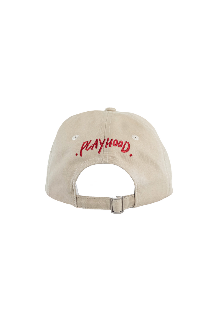 Beige Camellia Baseball Cap