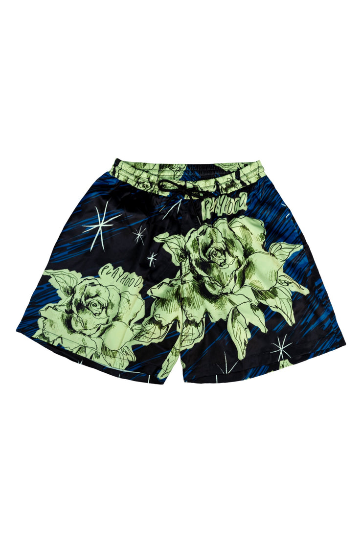 Green Rose Sketch Shorts