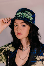 Green Rose Sketch Bucket Hat