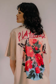 Beige Camellia Hawaiian Shirt