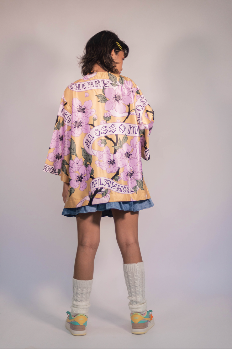 Sunny Cherry Blossom Kimono