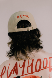 Beige Camellia Baseball Cap