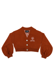 Brown Hoodie Lover Club Cardigan