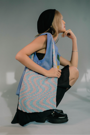 Cotton Candy Swirl Crochet Bag