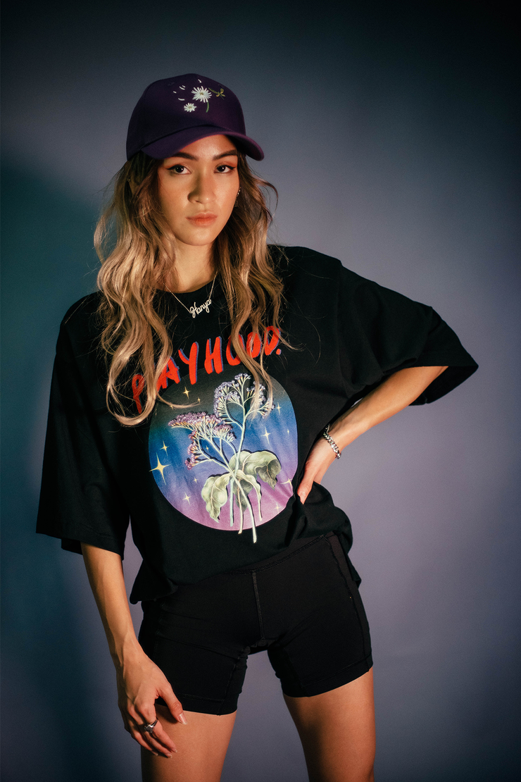 Black Profuse Oversized Tee