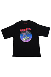 Black Profuse Oversized Tee