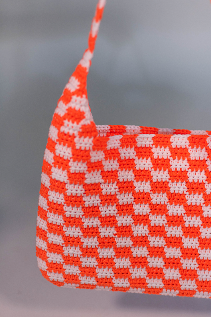 Satsuma Checkerboard Crochet Bag