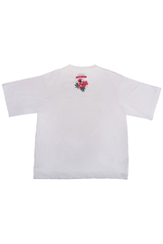 White Peony Blossom Oversized Tee