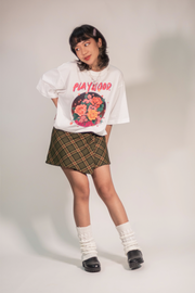 White Peony Blossom Oversized Tee